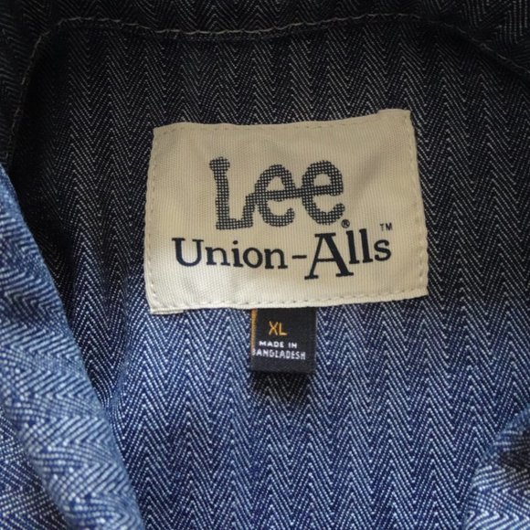 LEE Denim Romper Size XL Blue Short Union Alls Vintage Modern - Picture 11 of 14